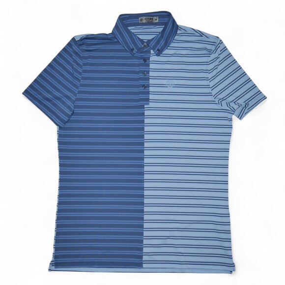 G/FORE Split Stripe Contrast Tech Jersey Golf Polo Men's Size M Moisture-wicking - Picture 7 of 12